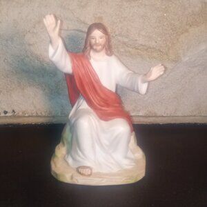 1996 Jesus Christ Ceramic Figurine - Sermon On The Mount Home Interior Gift